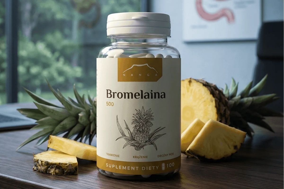 Suplement diety z bromelainą w kapsułkach