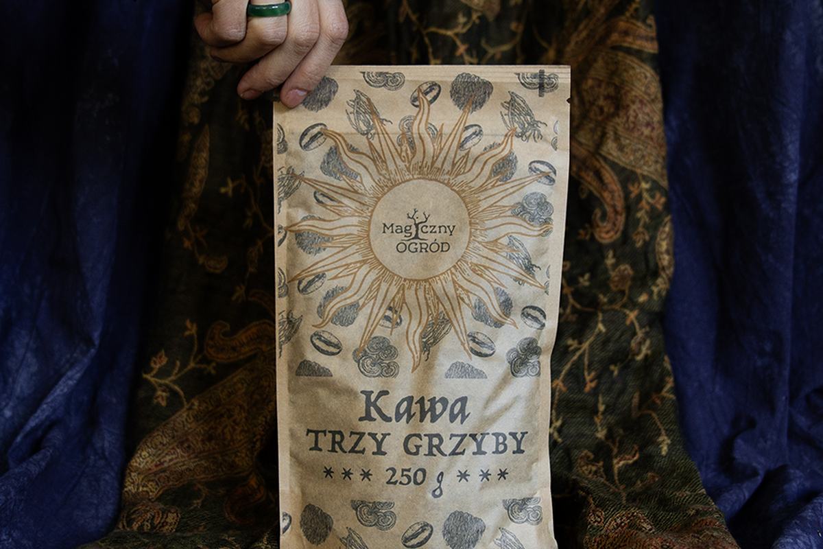Opakowanie kawy Trzy Grzyby
